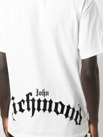 Shop John Richmond Hardcore Religion T-shirt In Weiss