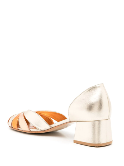 Sarah Chofakian D'orsay Marjorie Pumps In Metallic
