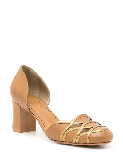 Shop Sarah Chofakian D'orsay Aquavit Pumps In Brown