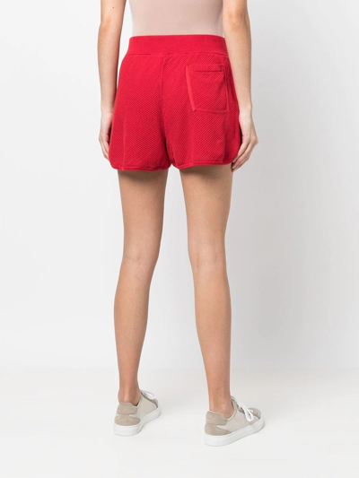 Shop Brunello Cucinelli Drawstring Knit Shorts In Rot