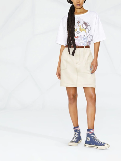 Apc High-waisted A-line Skirt In Neutrals