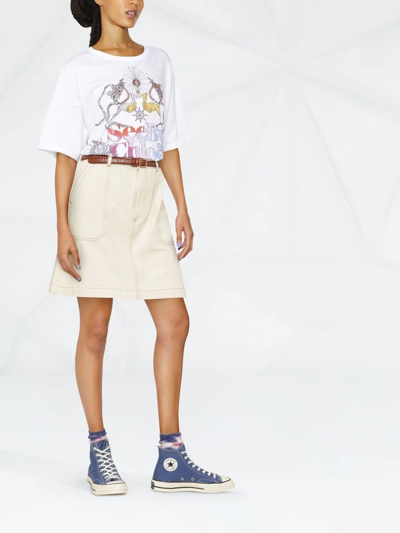 Apc High-waisted A-line Skirt In Neutrals