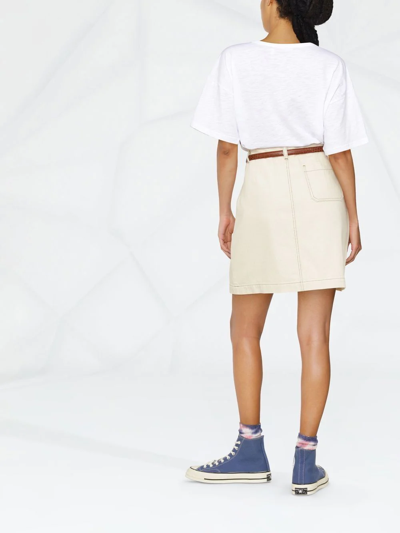 Apc High-waisted A-line Skirt In Neutrals