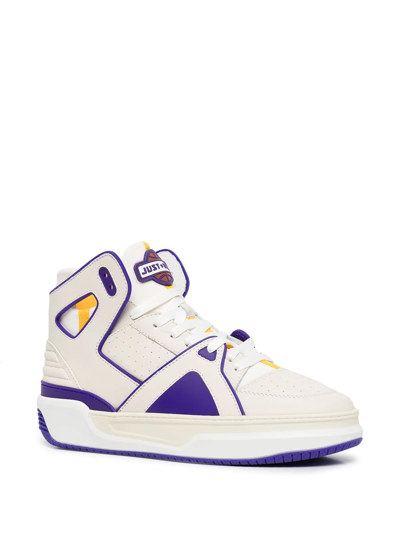 Shop Just Don Courtside Basketball Hi-top Sneakers In White