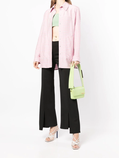 Jacquemus Gingham-print Button-up Shirt In Rosa