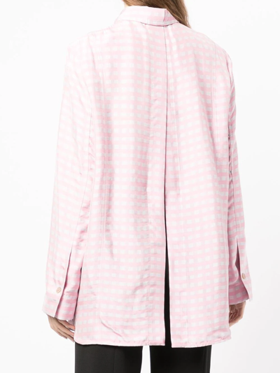 Jacquemus Gingham-print Button-up Shirt In Rosa