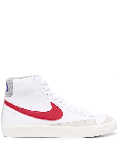 Shop Nike Blazer Mid '77 Lace-up Trainers In Weiss
