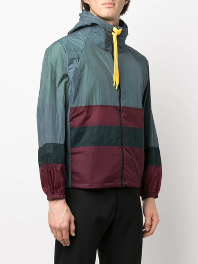 Shop Craig Green Panelled Hooded Lightweight Jacket In Grau
