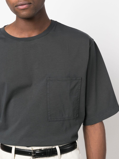 Shop Lemaire Pocket Cotton T-shirt In Grau