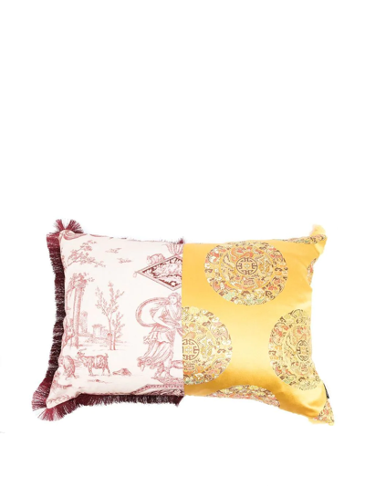 Seletti Multi Print Cushion In Gelb