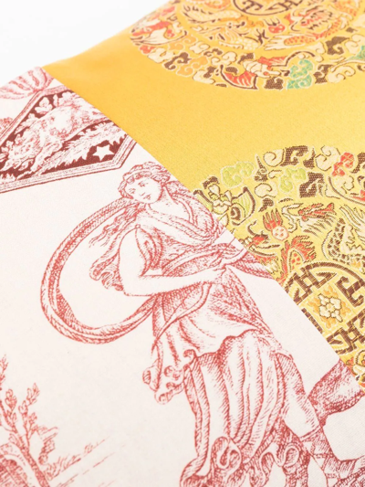 Seletti Multi Print Cushion In Gelb