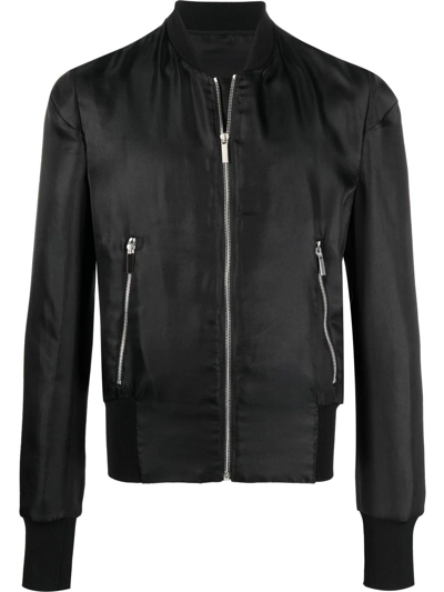 Shop Sapio Zipped-up Bomber Jacket In Schwarz