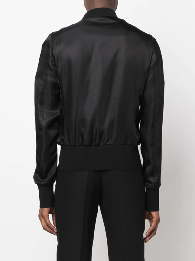 Sapio Rib-trimmed Bomber Jacket In Schwarz