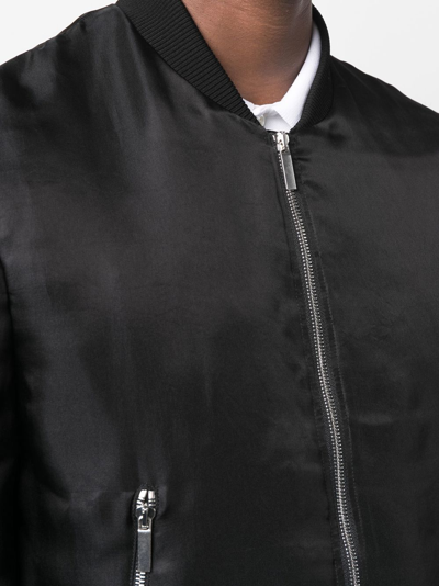 Sapio Rib-trimmed Bomber Jacket In Schwarz