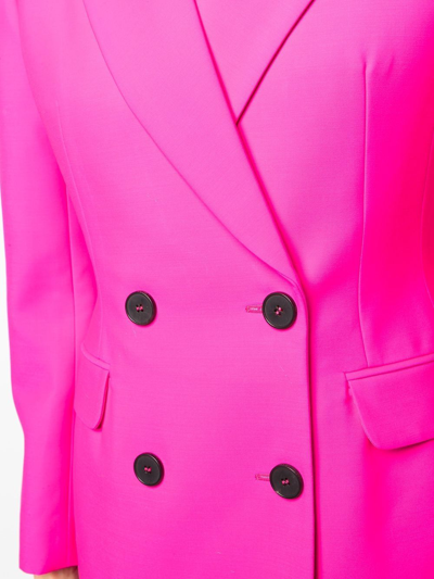 Shop Alexander Mcqueen Fitted Double-breasted Blazer In Rosa