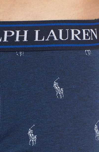 Shop Polo Ralph Lauren 3-pack Cotton Blend Boxer Briefs In Blue