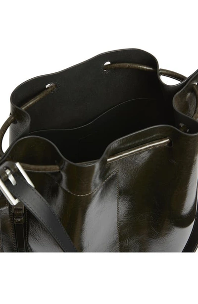 Shop Allsaints Alpha Leather Backpack In Liquid Khaki