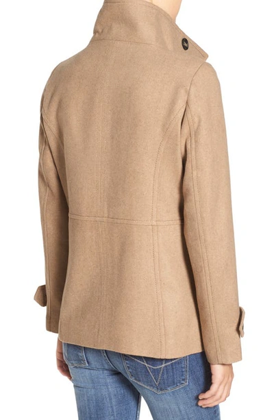 Thread & Supply Double Breasted Peacoat In Camel