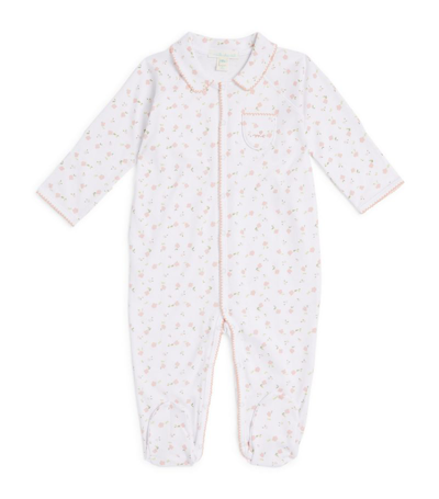 Shop Marie-chantal Floral Print All-in-one (0-12 Months) In Pink