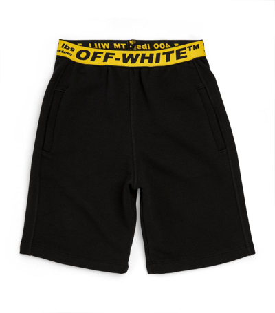 Shop Off-white Industrial-waistband Sweatshorts (4-10 Years) In Black