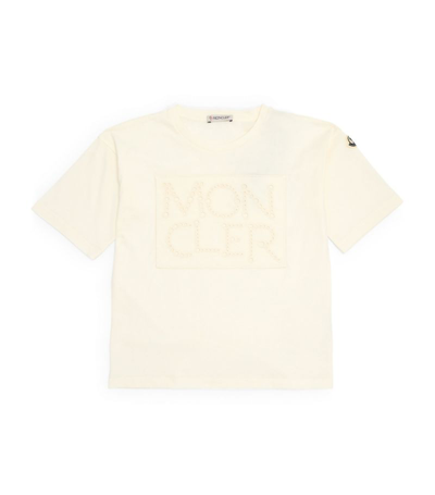 Shop Moncler Eyelet-logo T-shirt (8-10 Years) In White