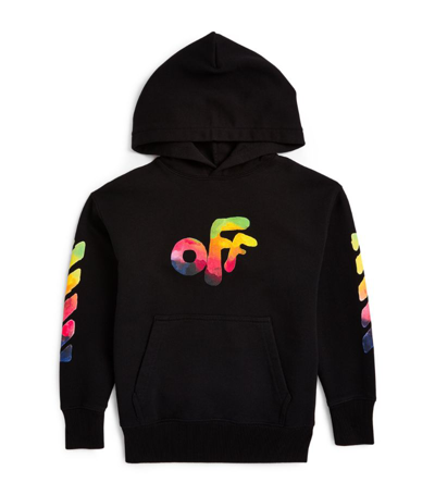 Shop Off-white Rounded Logo Hoodie (4-12 Years) In Black