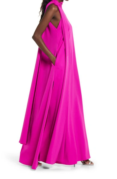 Shop Black Halo Henna Gown In Vibrant Pink