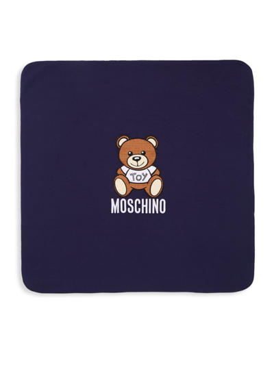 Shop Moschino Baby's Logo Bear Patch Blanket