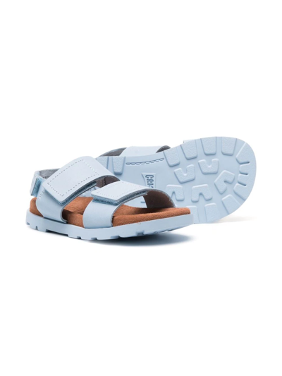 Camper Brutus Touch-strap Leather Sandals In Blue