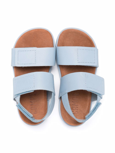 Camper Brutus Touch-strap Leather Sandals In Blue