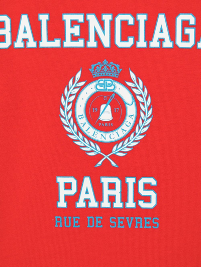 Shop Balenciaga Logo-print T-shirt In Red