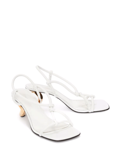 Shop Jw Anderson Chain-link High-heel Sandals In White