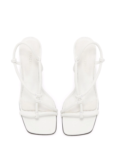 Shop Jw Anderson Chain-link High-heel Sandals In White