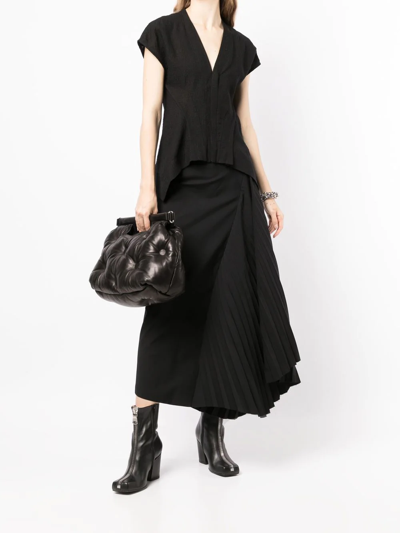Rick Owens Naska V-neck Vest In Black