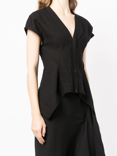 Rick Owens Naska V-neck Vest In Black