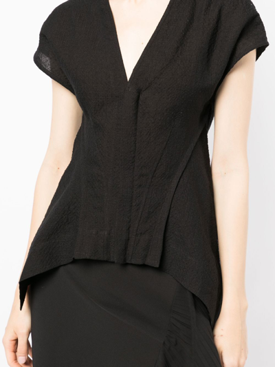 Rick Owens Naska V-neck Vest In Black