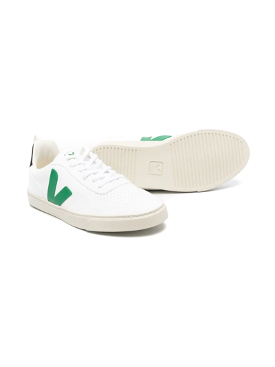 Shop Veja Teen Low-top Lace-up Sneakers In White