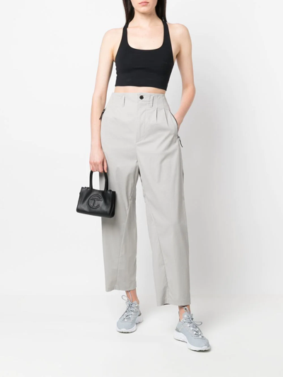 Shop Nike Pleat-detail Zip-pockets Worker Pants In Grey
