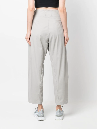 Shop Nike Pleat-detail Zip-pockets Worker Pants In Grey