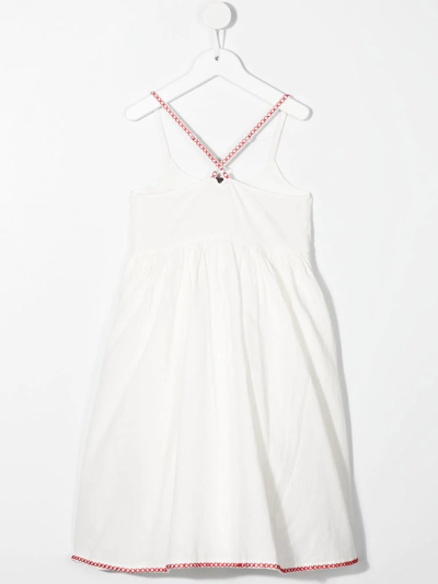 Shop Stella Mccartney Embroidered-design Dress In White