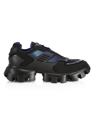 Shop Prada Cloudbust Thunder Lug-sole Sneakers In Acciaio