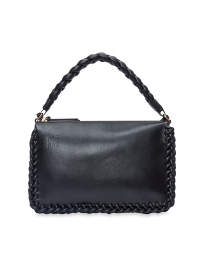 Shop Altuzarra Women's Braided Leather Top Handle Bag In Black