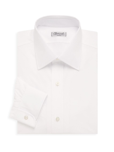 Shop Charvet Men's Jacquard Dress Shirt In White