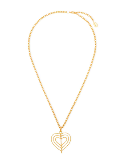 Shop Sylvia Toledano Women's Valentine 22k Goldplated Heart Necklace