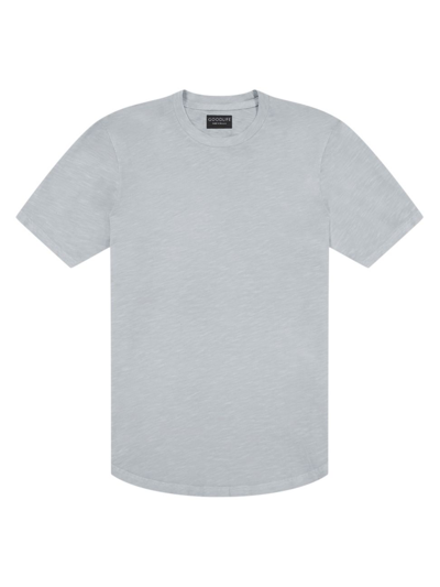 Shop Goodlife Men's Sun-faded Slub Scallop Crewneck T-shirt In Alloy