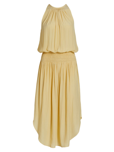 Shop Ramy Brook Women's Audrey Blouson Midi-dress In Daffodil