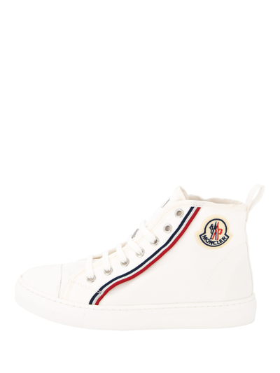 Shop Moncler Kids Sneakers In White