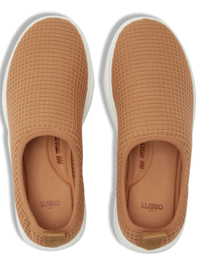 Shop Lusso Gehry Waffle Slippers In Brown