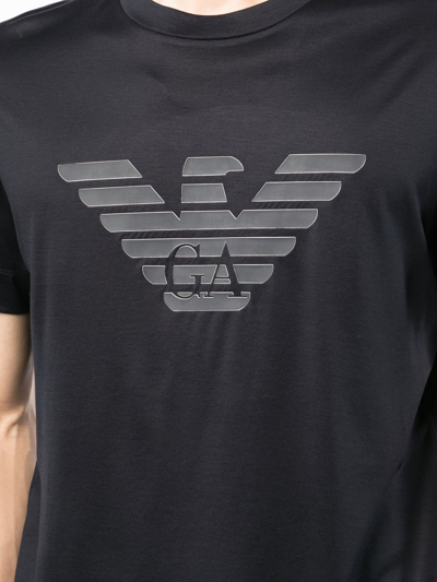 Shop Emporio Armani Ea Logo-print T-shirt In Black