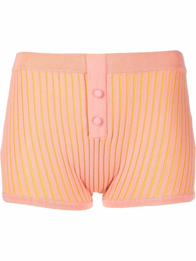 Shop Live The Process Plaited Boy Shorts In Pink